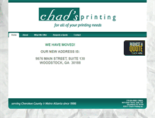 Tablet Screenshot of chadsprinting.com